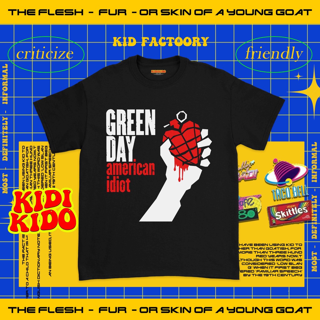 BAJU BAND ANAK GREEN DAY AMERICAN IDIOT | KAOS BAND ANAK | GREEN DAY AMERICAN IDIOT | 001