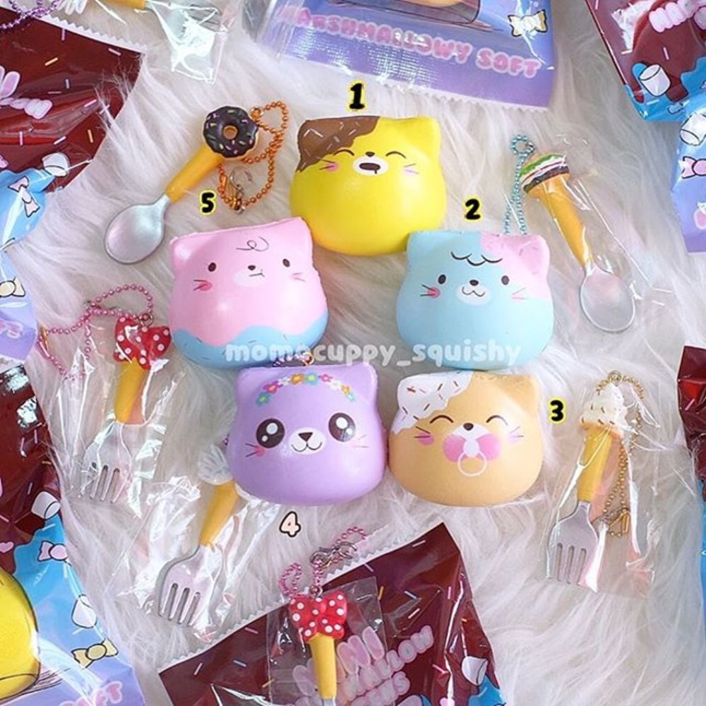 mini marshmellow kitten Squishy Licensed by punimaru Squishy Kucing Diskon