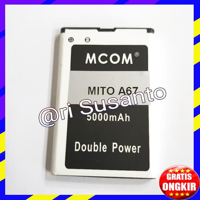 ACC HP BATERAI MCOM MITO A67 CORE BA 00131 DOUBLE POWER 5000MAH