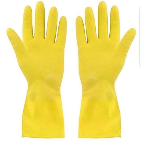 Sarung Tangan Berkebun Mencuci bersih bersih rumah - Kuning dan abu - abu