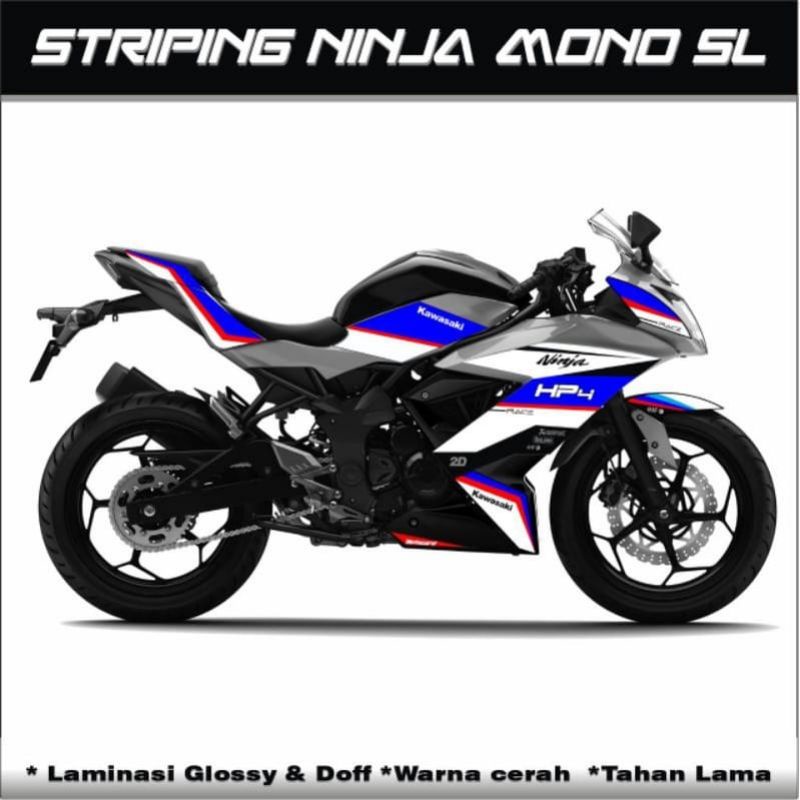 Striping Ninja Mono 250 SL Stiker Motor Kawasaki Ninja Mono 250 SL Stock Decals
