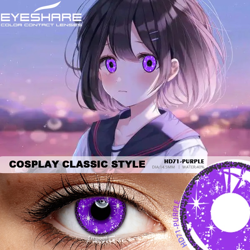 soflen model terbaru 2023 Softlens EYESHARE 14.5mm NORMAL Softlens Cosplay Anime Fashion Kartun Naruto Halloween Import Premium Big Eyes/ Softlen Soflens Crazy Kosplay - Gratis Lenscase