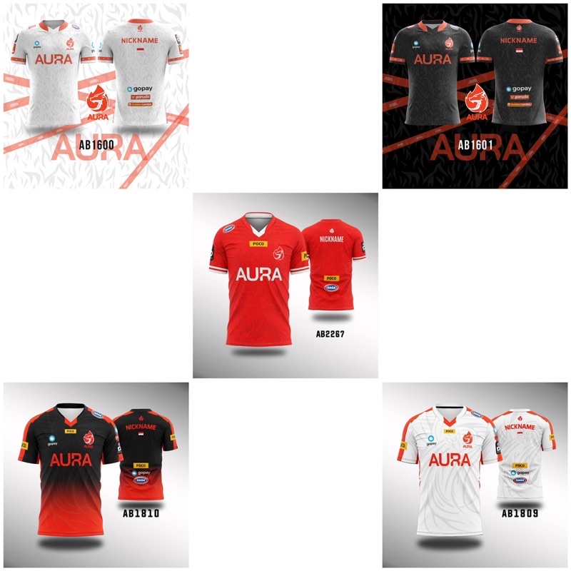 Jual Kaos Jersey Game NEW AURA 2022 MLBB FF PUBG TShirt Esport Bigsize