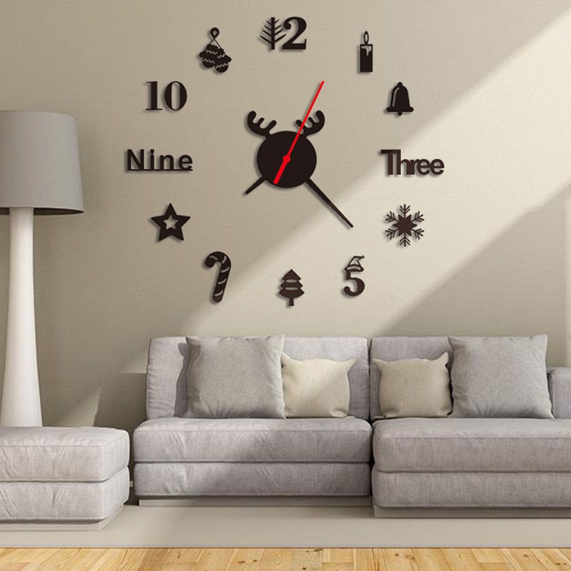 Jam Dinding Unik Analog Dekorasi 3D Modern Clock Tempel Tembok Dinding Motif 109