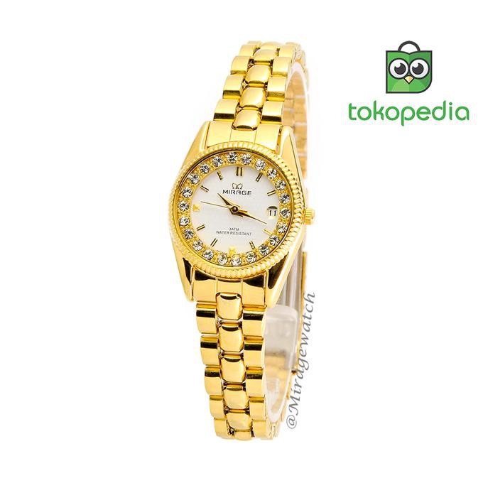 Jam Tangan Wanita Mirage Terlaris 1580L Gold pP