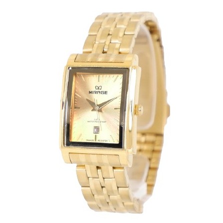 Jam Tangan Wanita Mirage 8576 Gold Bergaransi Original Water Resistant 3 ATM