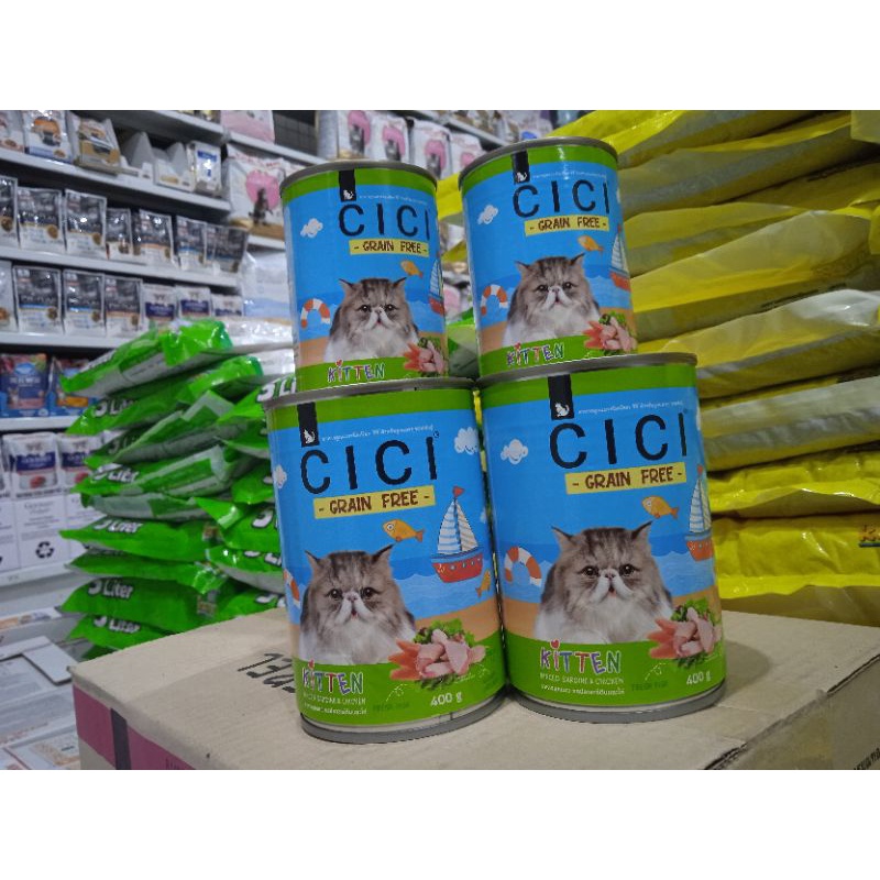 Cici kaleng kitten sardine minced chiken 400gr