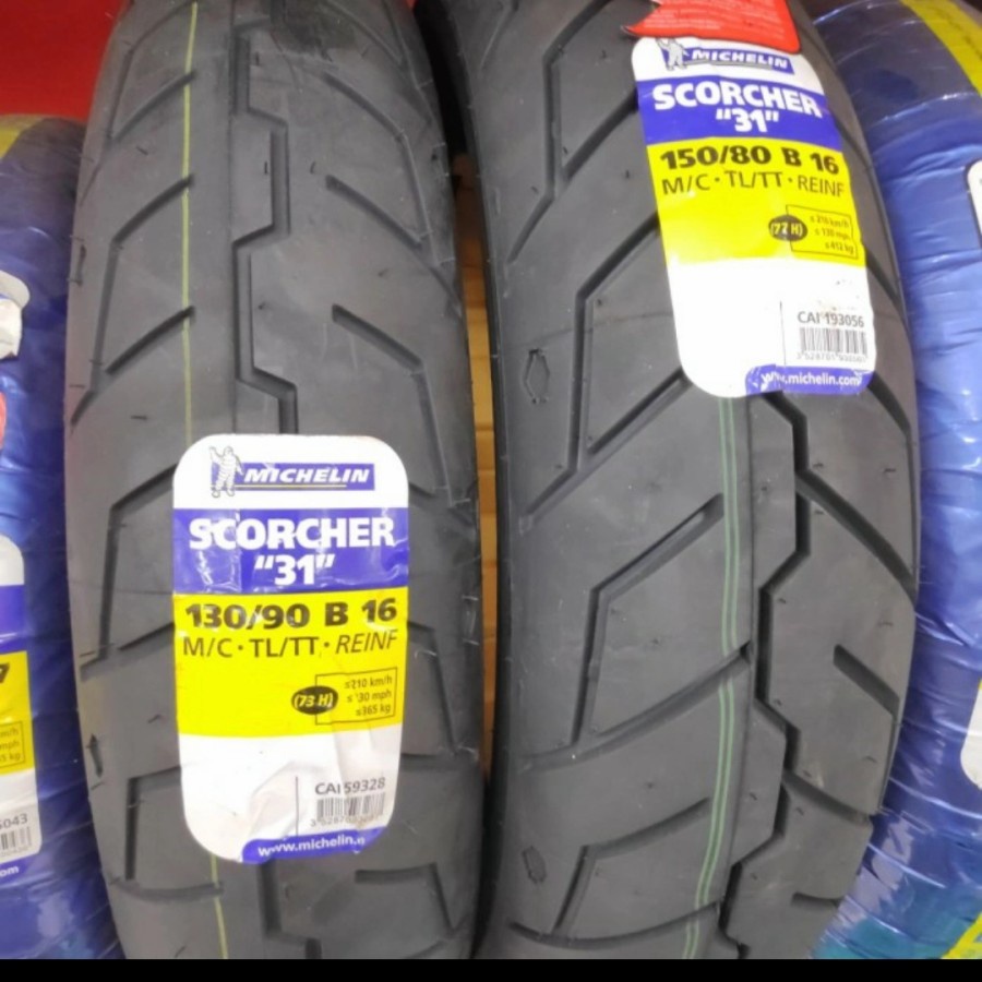 MICHELIN SCORCHER 31 PAKET BAN SEPASANG 130/90/16 & 150/80/16 NEW 2020
