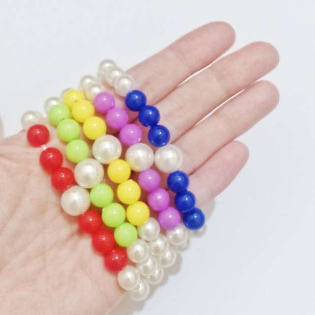 Yuri Pearl Beads Bracelet Gelang Handmade Elastis Mutiara