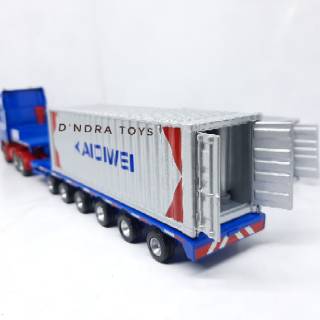Diecast KDW Truck Low Bed Transpoter Miniatur  Truk  
