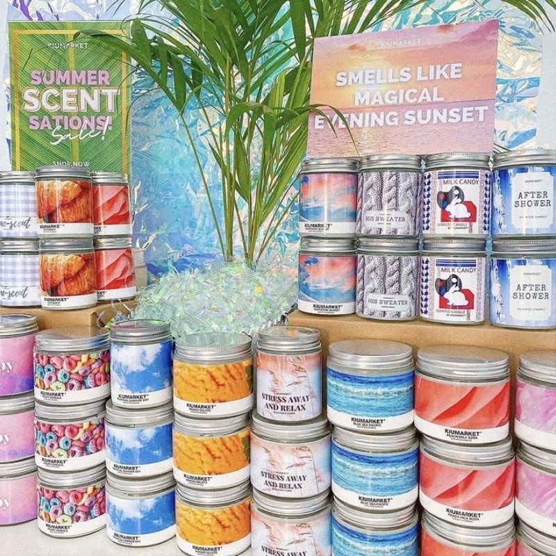 Kiumarket Summer Autumn Scented Candle Lilin Aromatherapy Edition Milk Candy americano Coffe shop ma
