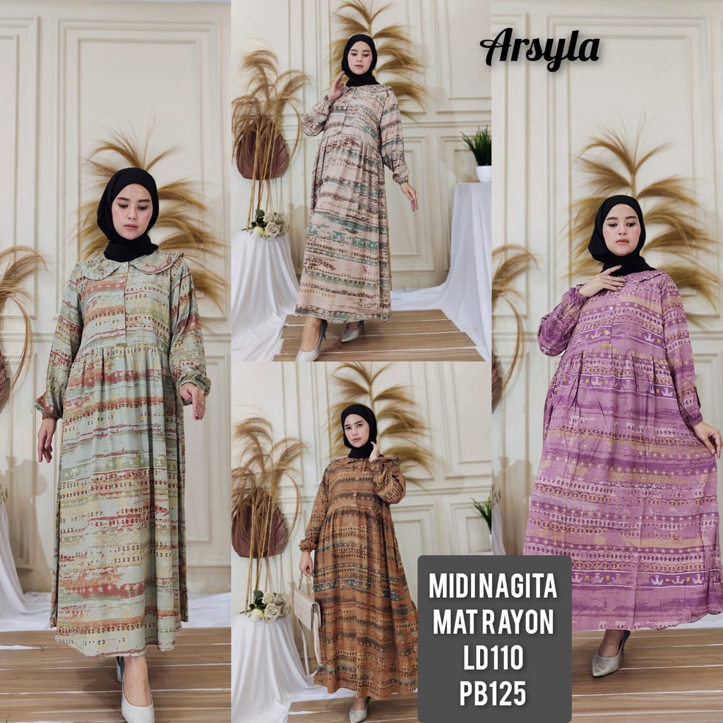 MIDI DRESS ARSYLA//MIDI DRESS//MIDI HOMEDRESS//MIDI DRESS TERBARU//MIDI DRESS WANITA//MIDI DRESS BUS