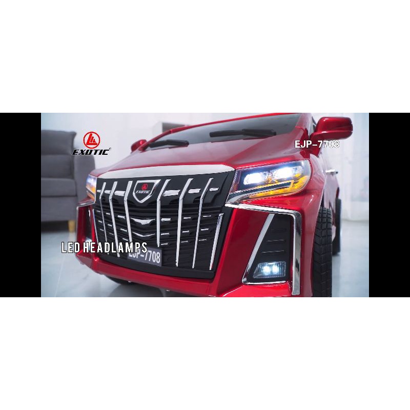 Mainan Mobil aki Alphard anak Exotic Jeep EJP 7708 - Merah