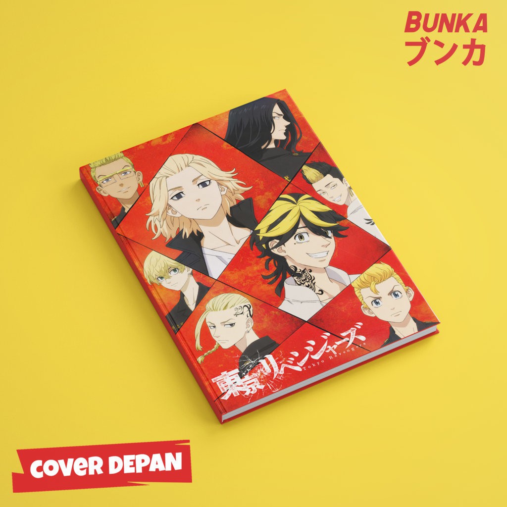 

Notebook Anime Tokyo Revengers Tokyo Manji Red Hardcover A5 Buku Tulis Catatan Notes Agenda Planner