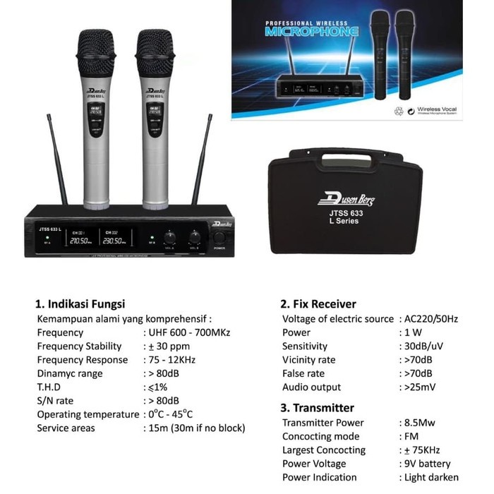 MIC WIRELESS DUSEN BERG JTSS633/JTSS 633 L FREE KOPER