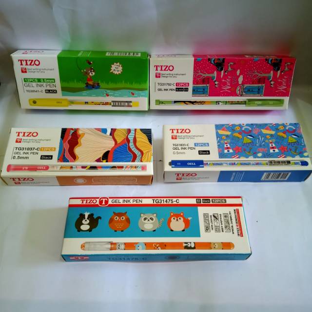 

Selusin Pulpen gel / gel pen tizo 0.5mm tizo 0.5 mm