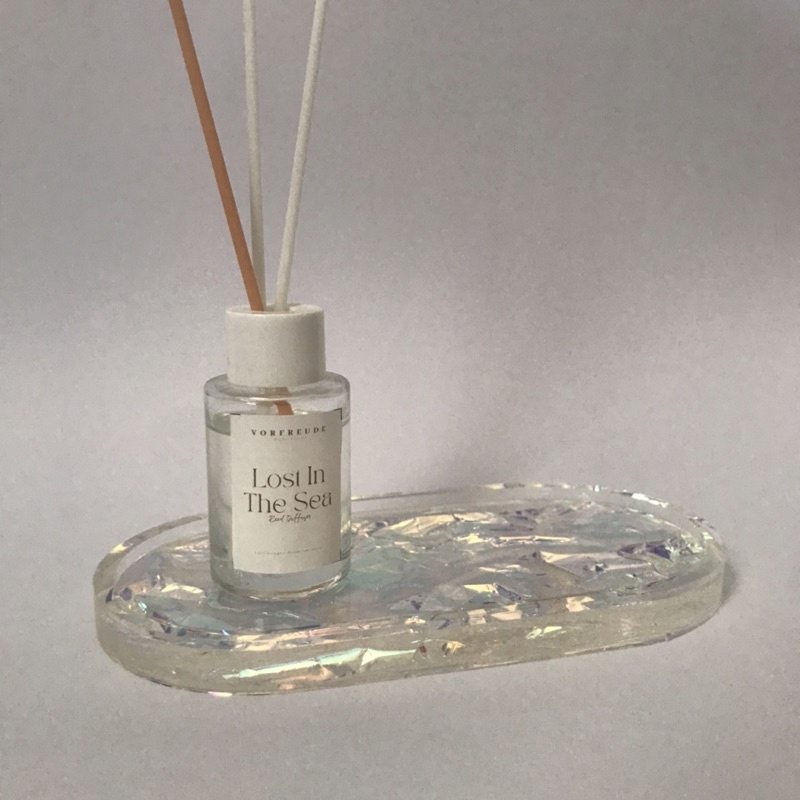 Iridescent Clear Tray by Vorfreude | Resin Tray | Resin Art | Decoration Tray | Home Decoration | Pr