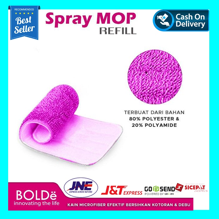 Reffil Kain Bolde Spray Mop Utk Semua Type Bolde (Kecuali Super Mop X) (isi 1Pcs)