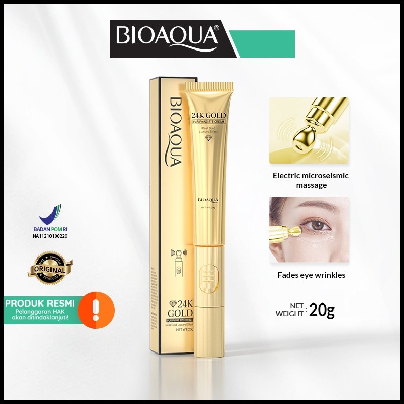 ★ BB ★ BIOAQUA 24K Gold Purrifying Eye Cream 20g - BIO AQUA 【BPOM】