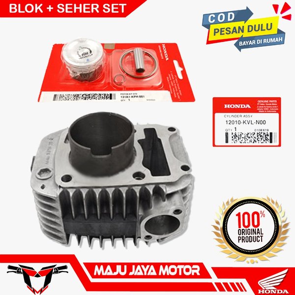 Boring Cylinder Blok Block Seher Piston Kit Set Karisma Supra X 125 Kirana KPH KVL Original AHM