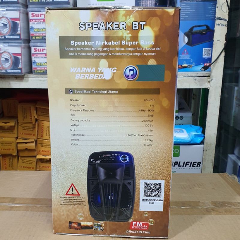 Speaker Bluetooth Jinlong JL 1932 + Bonus Mic