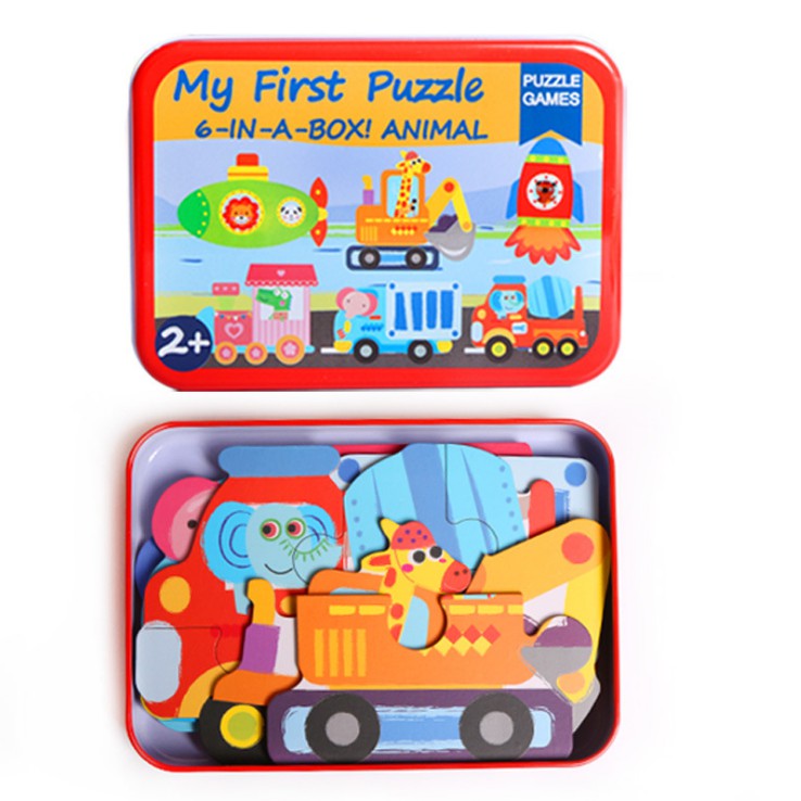 My First Puzzle Animal Mainan Anak Puzzle Kayu Puzzle Anak Mainan Montessori Wooden Puzzle