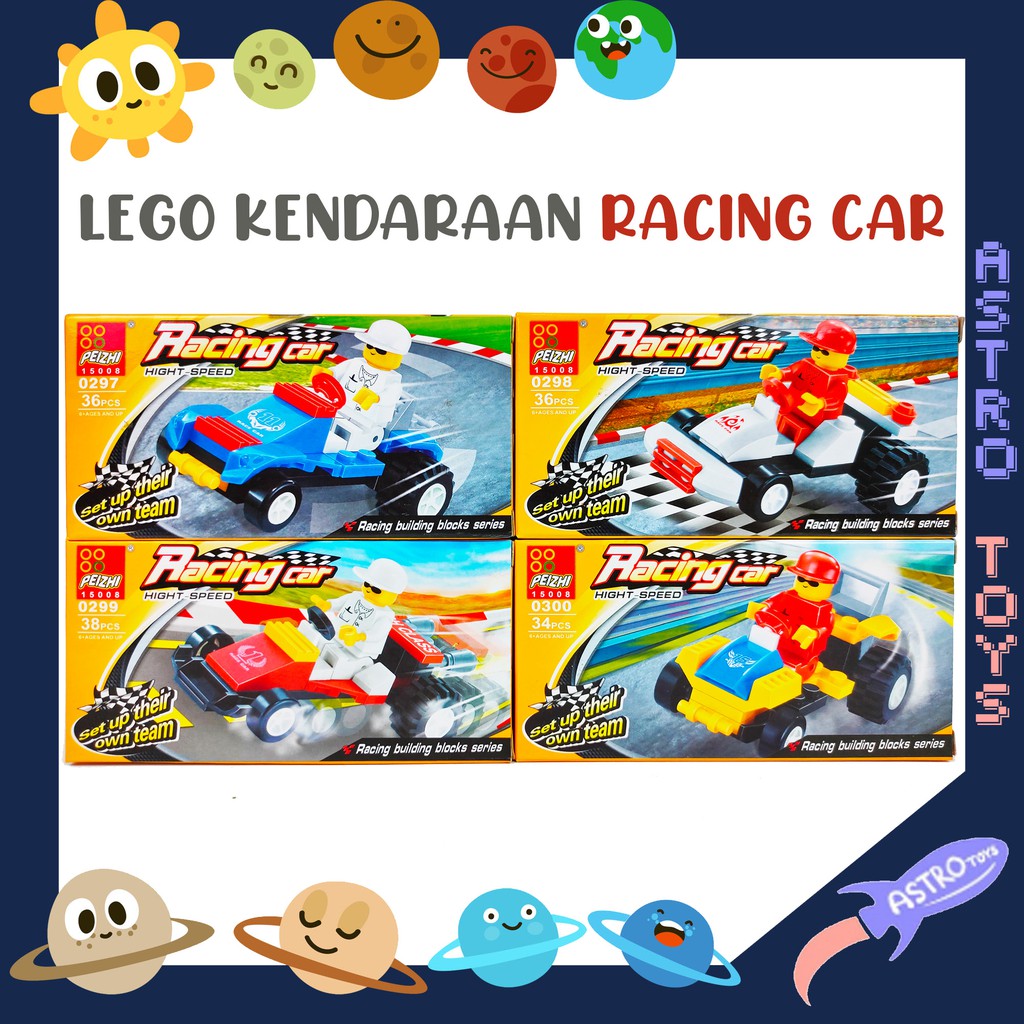 Mainan Lego Tentara Tank dan Racing Car Kendaraan dgn Minifigure - Small
