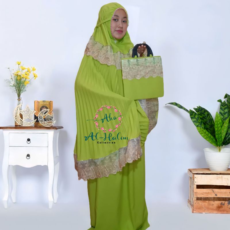 Mukenah dewasa Plisket jumbo katun premium Mukenah plisket jumbo