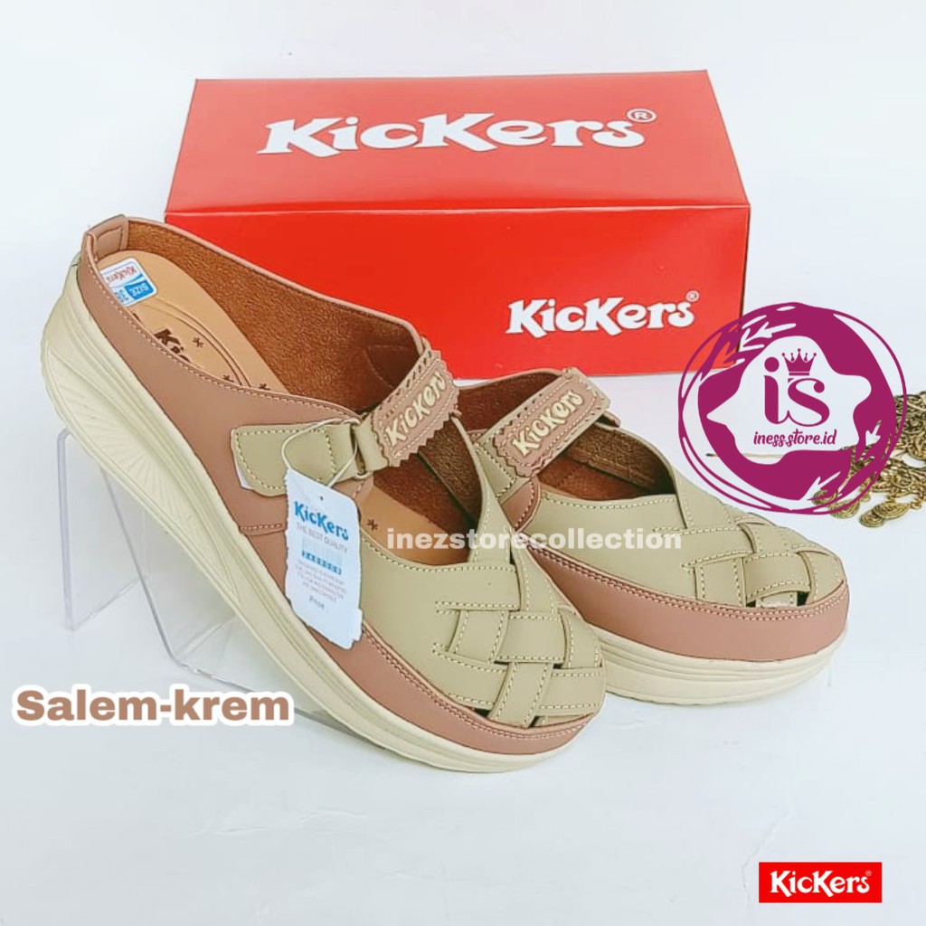 SANDAL WEDGES WANITA KICKERS KUALITAS PREMIUM KODE SL46 MURAH HARGA GROSIR