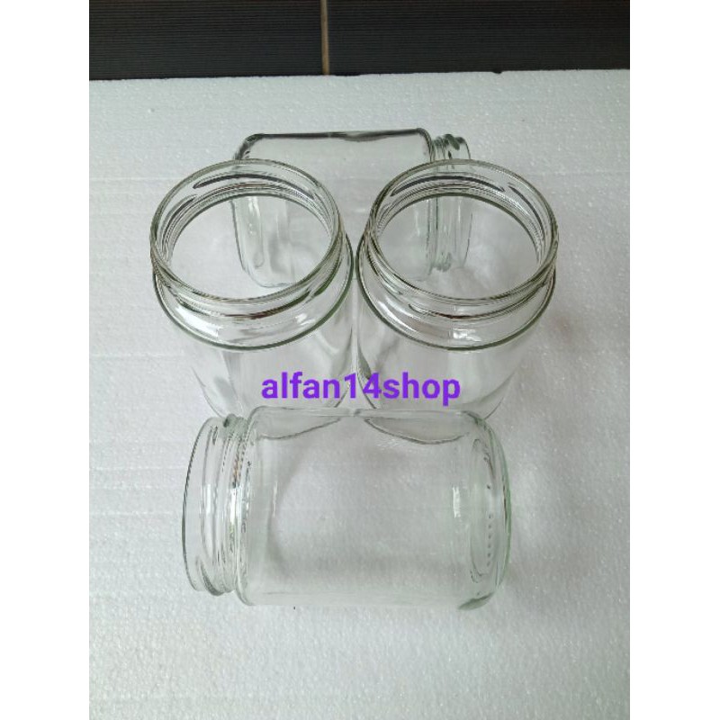 toples cupang toples kaca botol kaca cupang toples selai toples ovomaltine paket 4 pcs