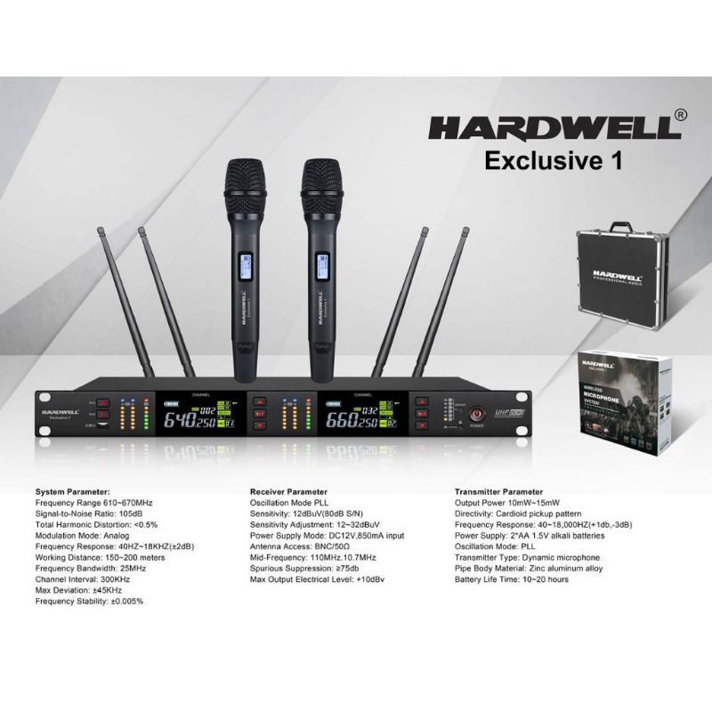 Mic Wireless Hardwell Exclusive 1 Handheld Original TERBAIK