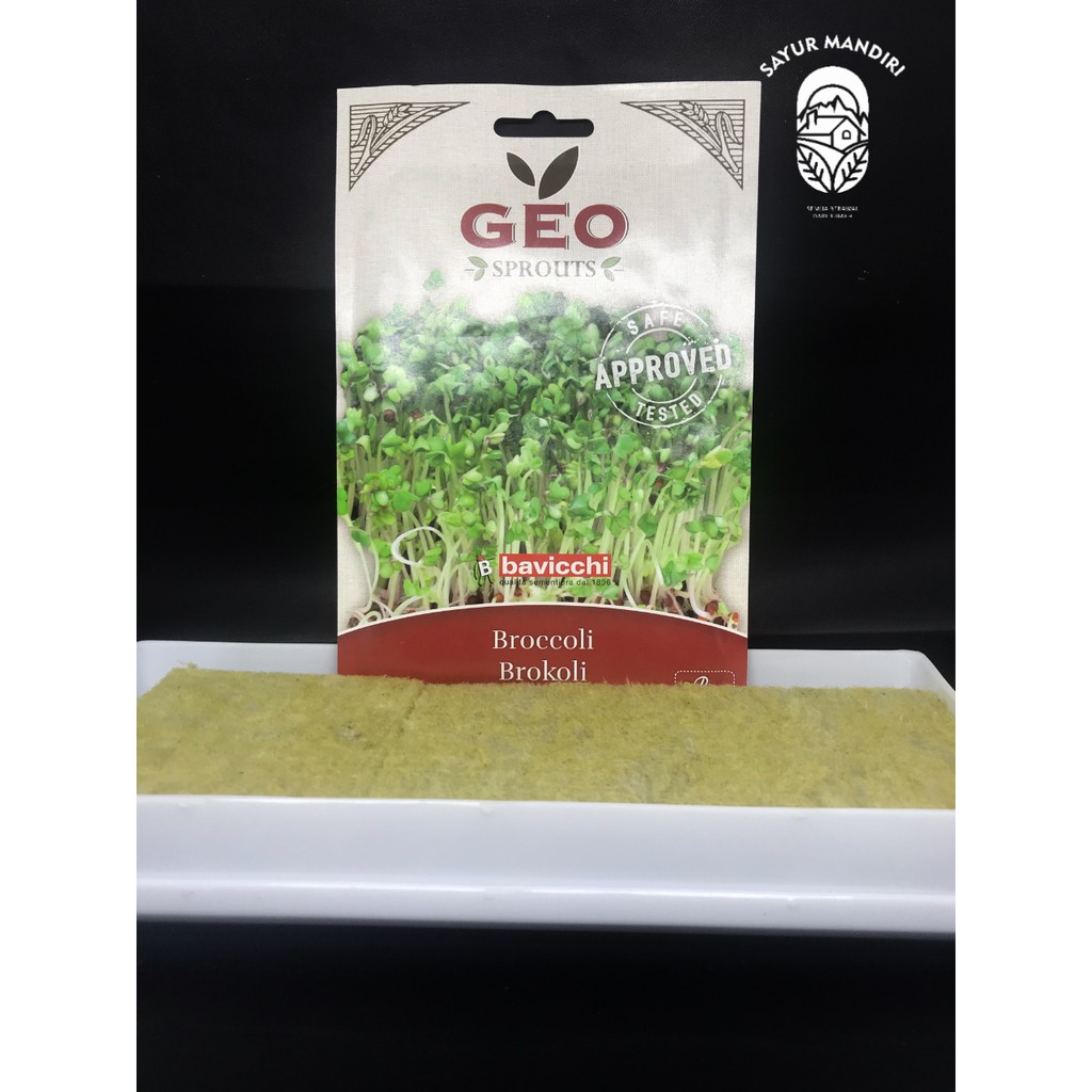 Paket Tray Microgreen + Rockwool + Benih Microgreen