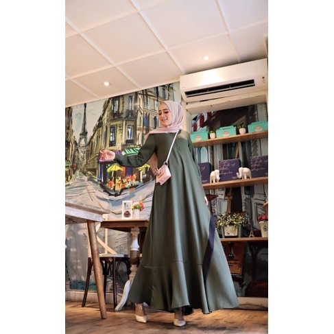 GAMIS POLOS DRESS NAURA ORI