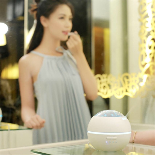 Taffware Aromatherapy Air Humidifier Pelembab Udara 150ml + Lampu Tidur - White