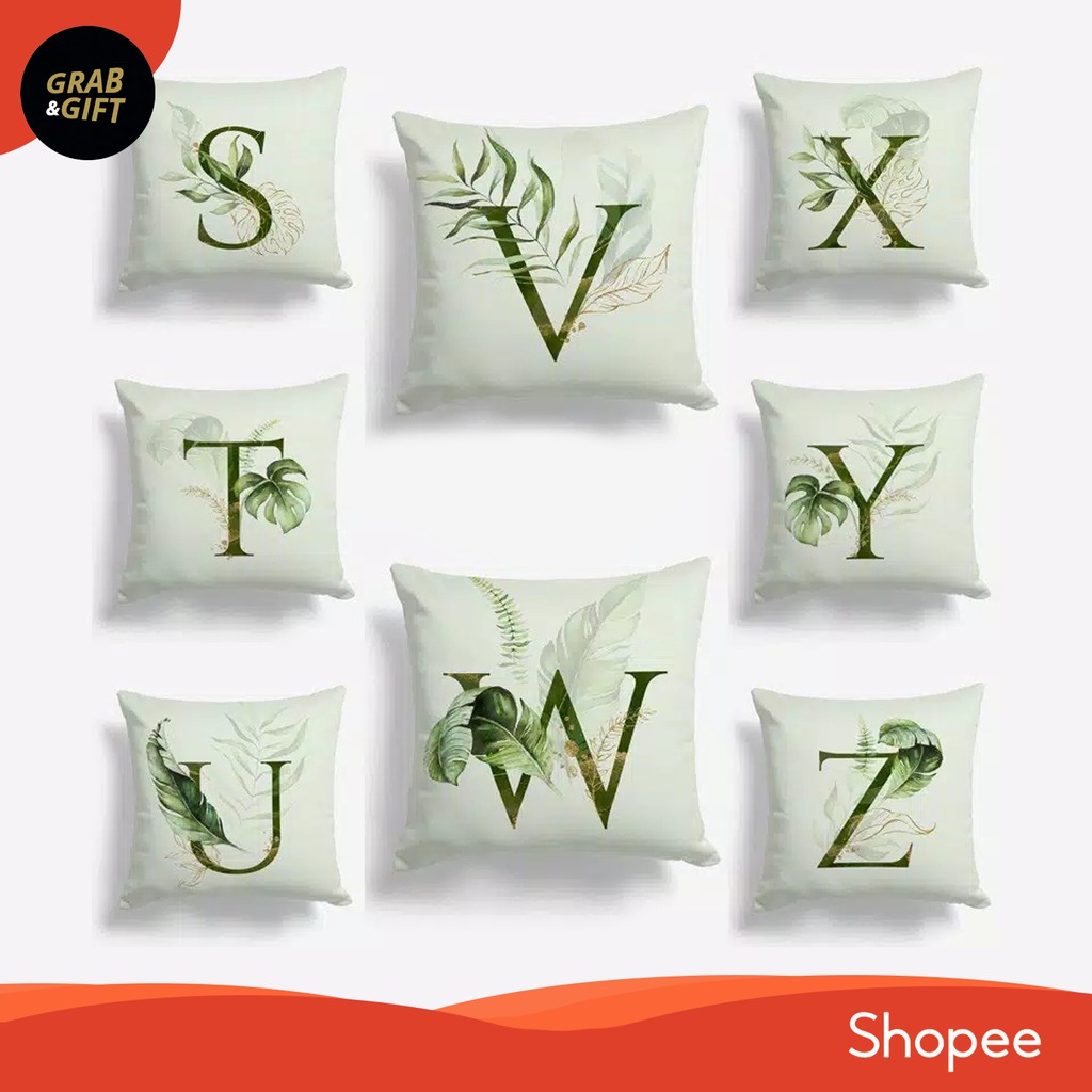 Bantal Sofa Alphabet / Huruf 40x40 cm Cushion Pillow