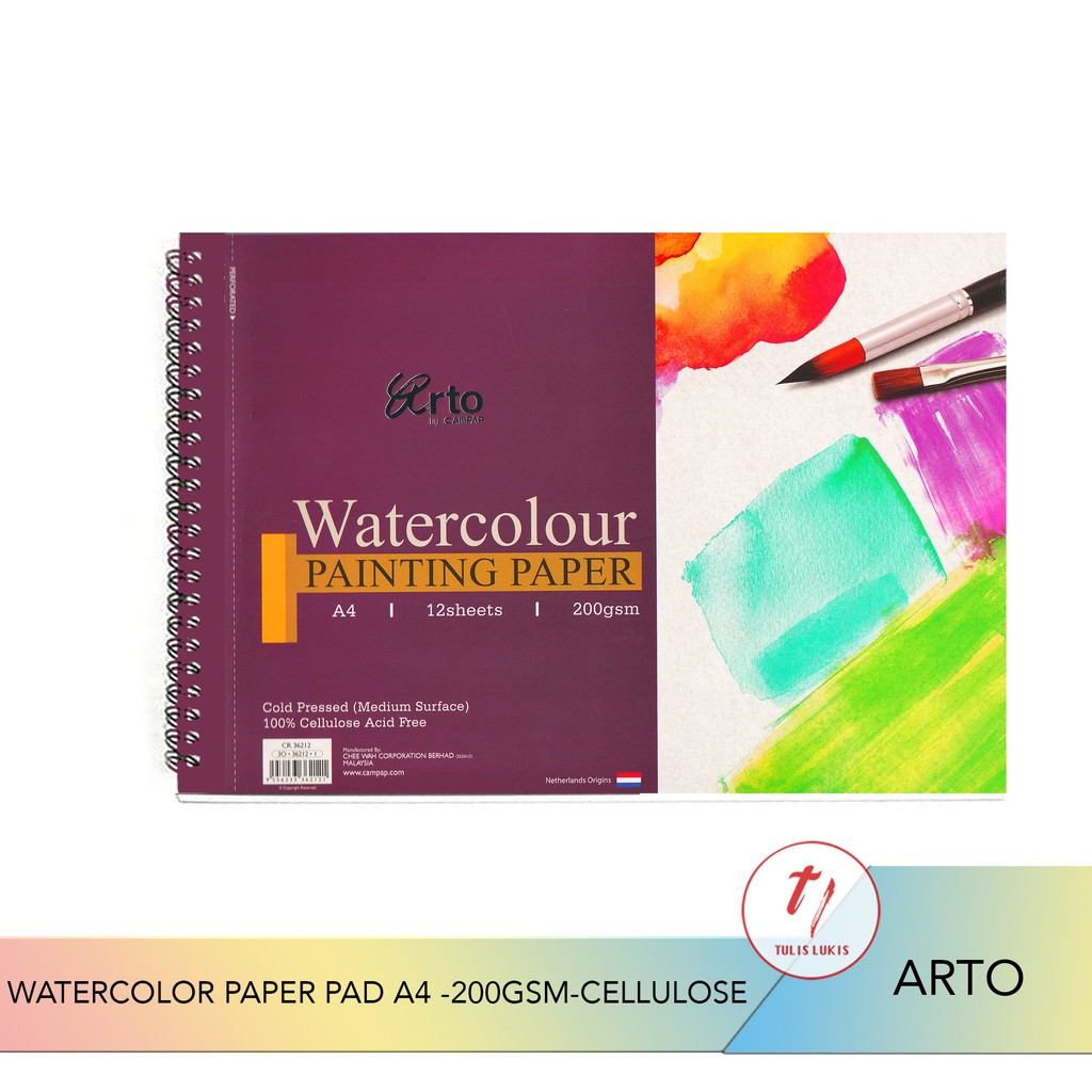 

Arto A4 Cellulose Watercolor Wire-O Book 200 gsm