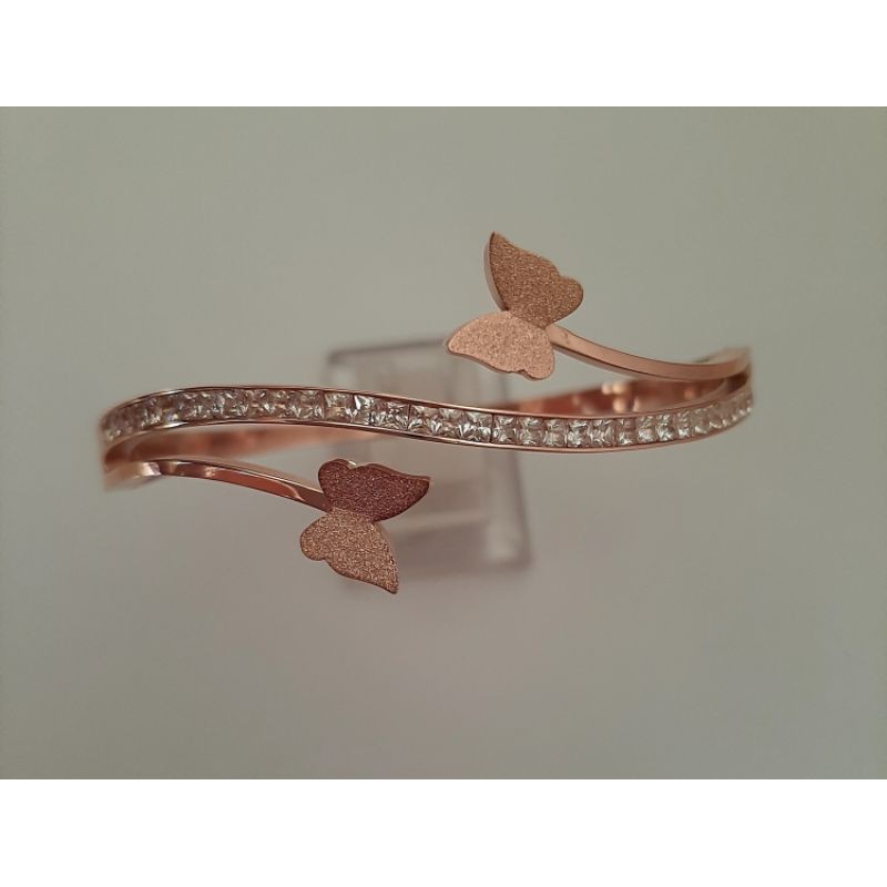 Gelang titanium wanita / Perhiasan titanium wanita model kupu kupu