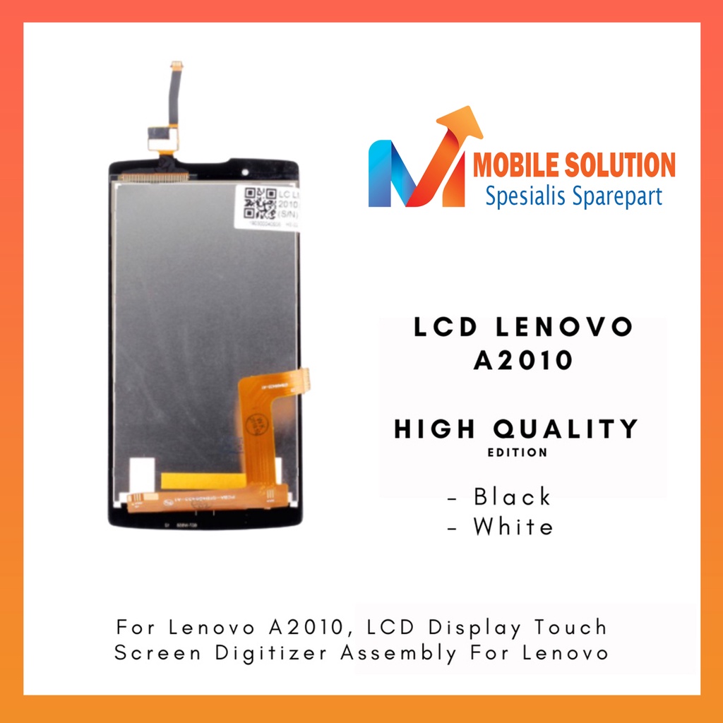 Grosir LCD Lenovo A2010 ORIGINAL 100% Fullset Touchscreen Garansi 1 Bulan + Packing / Bubbel