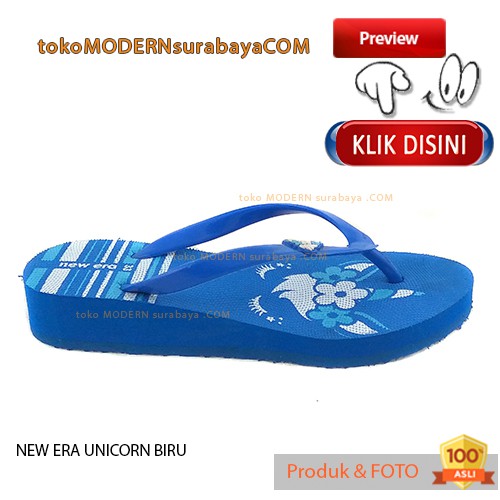 Sandal Anak Perempuan Jepit NEW ERA UNICORN BIRU casual Flip Flop Ringan