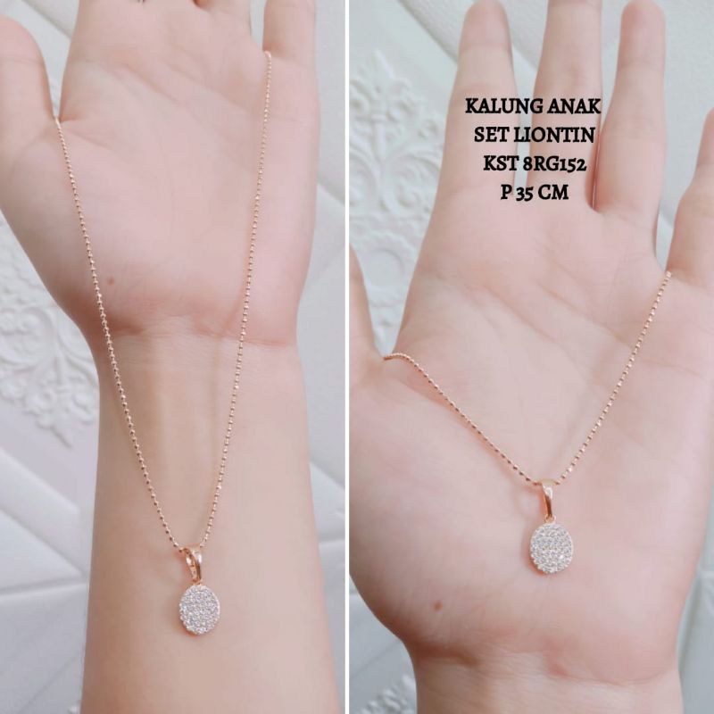 Kalung Anak Set Liontin Titanium Biji Lada Fashionable