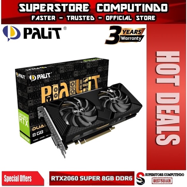 VGA PALIT GeForce RTX 2060 Super Dual 8GB DDR6 - PALIT RTX 2060 Super