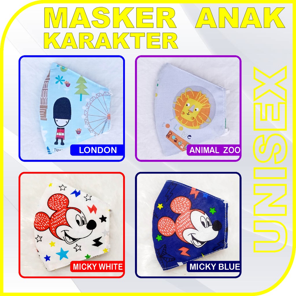 Masker Anak Hijab 3 Ply Tali Headloop Bisa diisi Tisu Model Duckbill