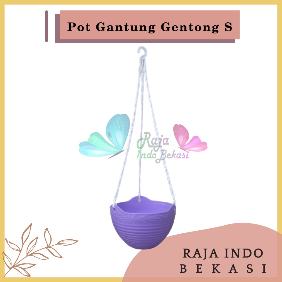 Pot Bunga Gantung Gentong Lovenia Ggs 8852 Size S Putih Hijau Ungu Orange Merah Biru Pot Gantung 20 Putih Warna Warni Unik Tebal Murah