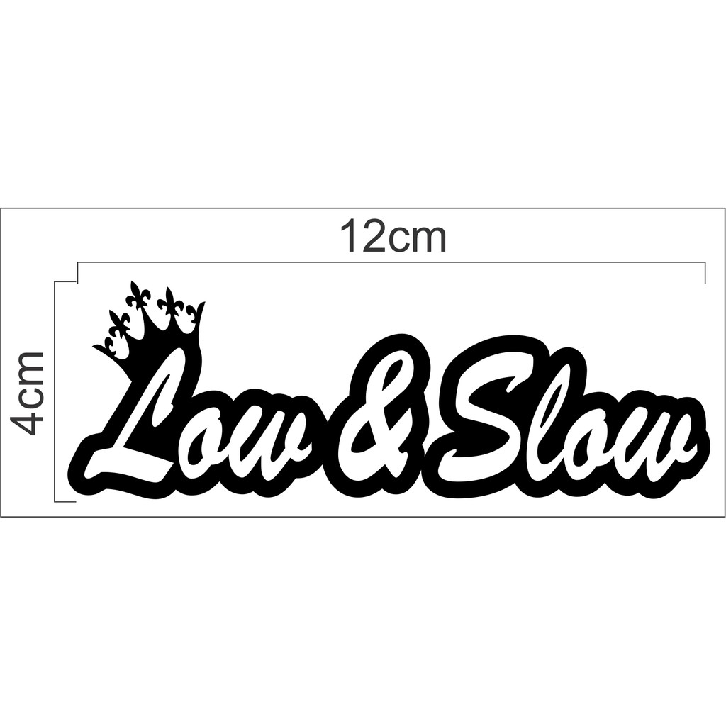 Stiker cutting low & slow, sticker low&slow