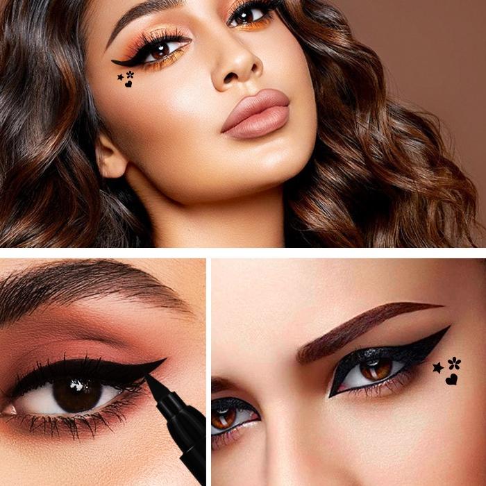 「Penjualan SUPER」 Herbaay  Eyeliner eye stamp 2-in1 Waterproof eyeliner pencil F⚡ASH SALE/5.5 Brands