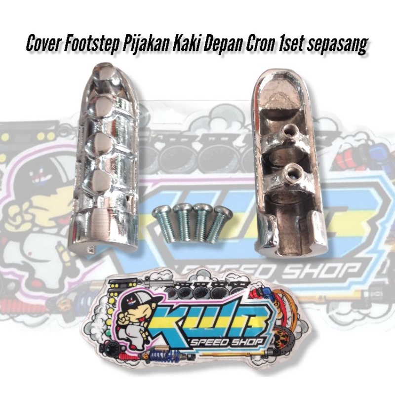 Cover footstep depan cover pijakan kaki depan crom 1set sepasang