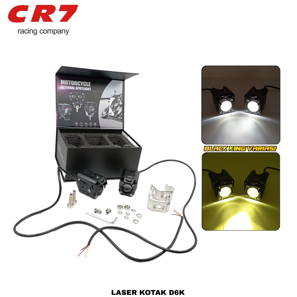 Lampu tembak Laser Foglamp D6K Kotak SUPERBRIGHT Hi LOO