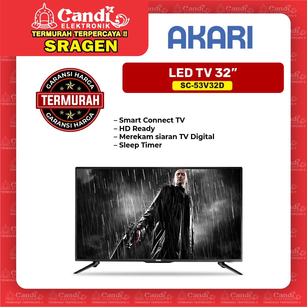 AKARI Led Tv 32 Inch (Digital Tv)- SC-53V32D