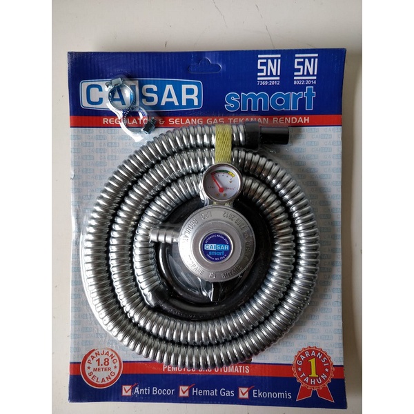 Kepala Gas / Regulator Meteran dan Selang Komplit CAISAR