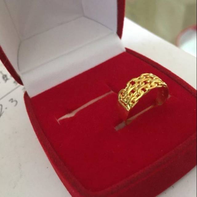 Cincin Emas London 24K Kadar 999,9% Berat 5 gram.